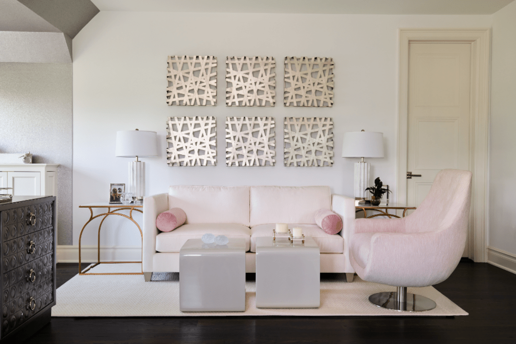 pink glam bedroom design 